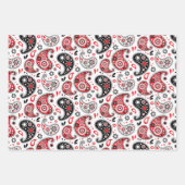 カントリーウエスタンカウボーイクリスマスバンダナペイズリー ラッピングペーパーシート (正面)