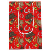 カントリーウエスタンカウボーイスモール抱き枕 ミディアムペーパーバッグ (裏面)