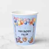 カントリーウエスタンカウボーイハッピーバースデー紙カップ 紙コップ (裏面)