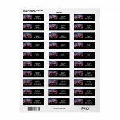 カントリーウエスタンカウボーイフラッグ差出人住所 ラベル (フルシート)