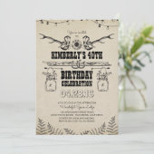 カントリーウエスタンカウボーイブーツバースデーパーティー 招待状 (スタンド正面)