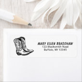 カントリーウエスタンカウボーイブーツ差出人住所ラベル ラベル (インサイチュ)