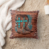 カントリーウエスタンカウボーイブーツ クッション (ブランケット)