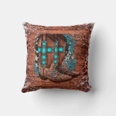 カントリーウエスタンカウボーイブーツ クッション (裏面)