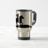 カントリーウエスタンカウボーイホースローピングタンブラー トラベルマグ (正面右)