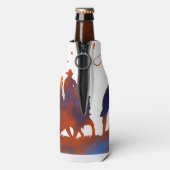 カントリーウエスタンカウボーイローピングホワイト ボトルクーラー (ボトル裏面)