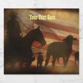 カントリーウエスタンカウボーイ ビールラベル (シングルラベル)