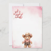 カントリーウエスタンガール女性のカーボーイ誕生日招待状 招待状 (裏面)