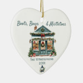 カントリーウエスタンクリスマスストアオーナメント セラミックオーナメント (右)