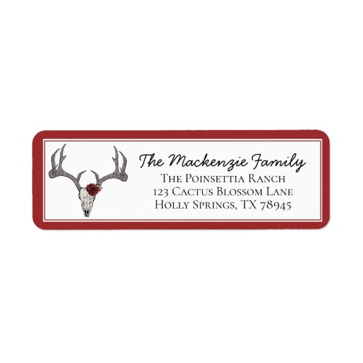 カントリーウエスタンクリスマストインデア〔雄ジカの〕枝角 ラベル (正面)