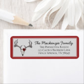 カントリーウエスタンクリスマストインデア〔雄ジカの〕枝角 ラベル (インサイチュ)