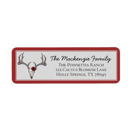 カントリーウエスタンクリスマストインデア〔雄ジカの〕枝角 ラベル (正面)