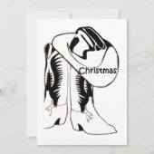 カントリーウエスタンクリスマスパーティの招待状 招待状 (正面)