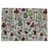 カントリーウエスタンクリスマスフローラトナカイスカル ラージペーパーバッグ (裏面)