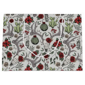 カントリーウエスタンクリスマスフローラトナカイスカル ラージペーパーバッグ (正面)