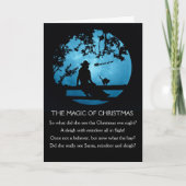 カントリーウエスタンクリスマス魔法女性のカーボーイ カード (正面)