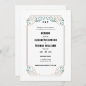 カントリーウエスタンサウスウエスターコイズ結婚ズ 招待状 (正面/裏面)