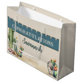 カントリーウエスタンサボットブパーソナライズされたーツ ラージペーパーバッグ (正面アングル)