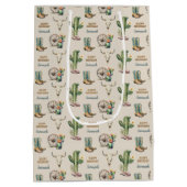 カントリーウエスタンサボツブーツ名ハッピーバースデー ミディアムペーパーバッグ (裏面)