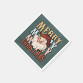 カントリーウエスタンサンタホリデーパーティー スタンダードカクテルナプキン (角)
