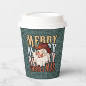 カントリーウエスタンサンタホリデーパーティー 紙コップ (正面)