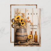 カントリーウエスタンサンフラワーズウィスキーバレル 出欠カード (正面/裏面)