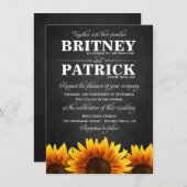 カントリーウエスタンサンフラワー結婚式招待状 招待状 (正面/裏面)