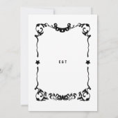 カントリーウエスタンスターズフォーマル白黒結婚ズ 招待状 (裏面)