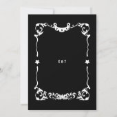 カントリーウエスタンスターズフォーマル白黒2結婚s 招待状 (裏面)