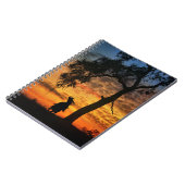 カントリーウエスタンステアローピンカウボーイサンセット ノートブック (左側)