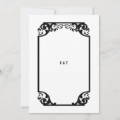 カントリーウエスタンデコフォーマル白黒結婚ズ 招待状 (裏面)