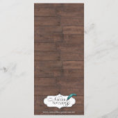 カントリーウエスタンバーベッドワイヤ結婚ーのメニュー メニュー (裏面)