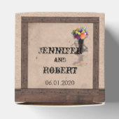 カントリーウエスタンバーベドワイヤ結婚式の引き出物ボックス フェイバーボックス (上部)