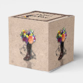 カントリーウエスタンバーベドワイヤ結婚式の引き出物ボックス フェイバーボックス (裏面サイド)