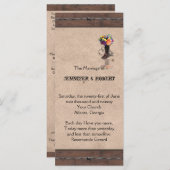 カントリーウエスタンバーベドワイヤ結婚式 プログラム (正面/裏面)