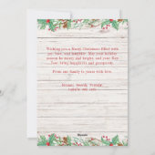 カントリーウエスタンバーンウッドフォトフラットホリデーカード シーズンカード (裏面)