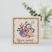 カントリーウエスタンパーティーウィズギター 招待状 (スタンド正面)