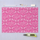 カントリーウエスタンピンクペイズリーパターンティッシュペーパー 薄葉紙 (クラフト)