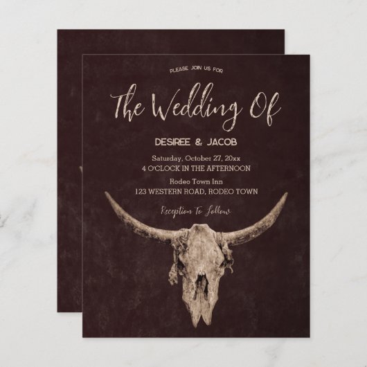 カントリーウエスタンブラウンブル素朴スカル予算 (正面/裏面)