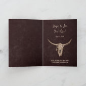 カントリーウエスタンブラウン素朴ブルスカル 招待状 (内部)