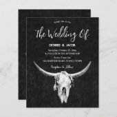 カントリーウエスタンブラックアンドホワイトブルスカル予算 (正面/裏面)