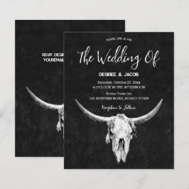 カントリーウエスタンブラックアンドホワイトブルスカル予算