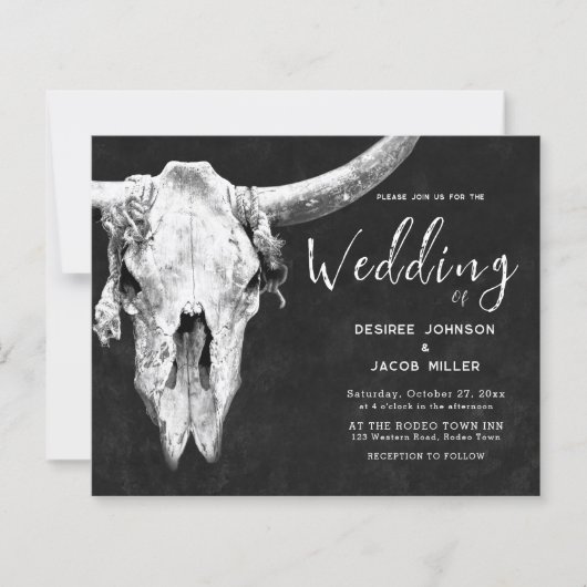 カントリーウエスタンブラックアンドホワイトブルスカル予算 (正面)