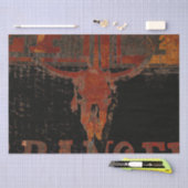 カントリーウエスタンブルスカルラストスクリプトヴィンテージ 薄葉紙 (クラフト)