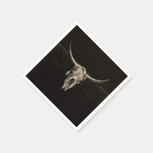 カントリーウエスタンブルスカル素朴ヴィンテージアンティーク スタンダードカクテルナプキン (角)