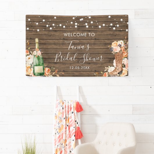 カントリーウエスタンブーツと泡立つ大きなバナー 横断幕 (インサイチュ)