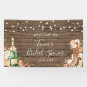 カントリーウエスタンブーツと泡立つ大きなバナー 横断幕 (横)