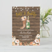 カントリーウエスタンブーツアンドバブリーブライダルシャワー 招待状 (スタンド正面)