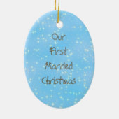 カントリーウエスタンブーツ初めてのクリスマスオーナメント セラミックオーナメント (裏面)