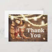 カントリーウエスタンブーツ&ハットサンキューカード サンキューカード (正面/裏面)